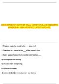 MISSOURI BOATING TEST EXAM QUESTIONS AND ANSWERS GRADED A&plus; 100&percnt; VERIFIED LATEST UPDATE&period;