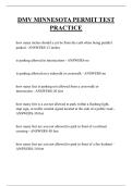 DMV MINNESOTA PERMIT TEST PRACTICE QUESTIONS AND ANSWERS 2025