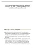 D658 Planning Instructional Strategies for Meaningful Learning DLM2 TASK 1&colon; EQUITY PEDAGOGY 2025 passed Western Governors University
