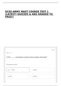 GCSS-ARMY MAST COURSE TEST 1 &lpar;LATEST&rpar; 2025 QUIZZES & ANS GRADED TO PASS&excl;&excl;