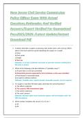 New Jersey Civil Service Commission Police Officer Exam With Actual Questions&comma;Rationales And Verified Answers&sol;Expert Verified For Guaranteed Pass2025&sol;2026 &sol;Latest Update&sol;Download Pdf