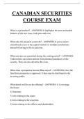 CANADIAN SECURITIES COURSE EXAM QUESTIONS AND ANSWERS 2025