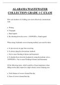 ALABAMA WASTEWATER COLLECTION GRADE 1 C EXAM QUESTIONS AND ANSWERS 2025