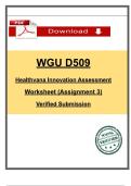 D509 Assignments 1&ndash;4 &vert; WGU Verified Worksheets