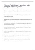 Thermo-Fluids Exam 1 questions with complete solutions passed