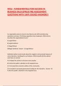 WGU - FUNDAMENTALS FOR SUCCESS IN BUSINESS &lpar;KLO1&rpar;&lpar;PKLO&rpar; PRE-ASSESSMENT QUESTIONS WITH 100&percnt; SOLVED ANSWERS&excl;&excl;