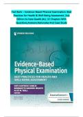 Full Test Bank &ndash; Evidence-Based Physical Examination&colon; Best Practices for Health & Well-Being Assessment&comma; 2nd Edition by Kate Gawlik &vert;All Chapters 1-32 Completely Covered Containing Questions&comma;Answers&comma;Rationales And Case Study&period;