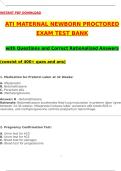 2025 ATI Maternal Newborn Proctored TEST BANK &lpar;400&plus; Ques & Ans&rpar; with Questions and Verified Rationalized Answers&comma; Passing Score Guarantee
