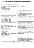 OB 2 Test Questions with Answers Rated A
