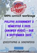 POL3701 Assignment 2 Semester 2 2025 &lpar;Answer Guide&rpar; - Due 8 September 2025