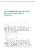 THE PROFESSIONAL EDUCATOR &lpar;D663&rpar; WGU TASK 2 PROFESSIONAL DISPOSITIONS ETHICS AND REQUIREMENTS &vert; LATEST UPDATED 2025&excl;&excl;