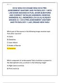 D312&sol; WGU D312 EXAM&sol; WGU D312 PRE ASSESSMENT ANATOMY AND PHYSIOLOGY 1 WITH  LAB EXAM 2025&sol;2026 ACTUAL EXAM QUESTIONS  AND CORRECT DETAILED ANSWERS &lpar;VERIFIED  ANSWERS&rpar; ALL ANSWERED &lbrace;70 Q & A&rcub; ALREADY  GRADED A&plus; &sol; D312 PRE-ASSESSMENT ANATOMY  AND PHYSIOLOGY