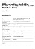 IBEC Electrolysis & Laser State Test EXAM Questions and Answers &lpar;Verified Answers&rpar; &lpar;Latest Update 2025&rpar; UPDATE&excl;&excl;