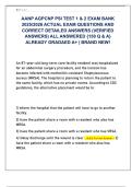 AANP AGPCNP PSI TEST 1 & 2 EXAM BANK  2025&sol;2026 ACTUAL EXAM QUESTIONS AND  CORRECT DETAILED ANSWERS &lpar;VERIFIED  ANSWERS&rpar; ALL ANSWERED &lbrace;150 Q & A&rcub;  ALREADY GRADAED A&plus; &vert; BRAND NEW&excl; 