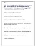 HCD Exam Study Questions 2025 Complete Questions And Verified Answers&sol; Complete Solutions With Rationales &vert;Get It 100&percnt; Accurate&excl;&excl; Already graded A&plus;
