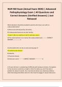 NUR 502 Exam &lpar;Actual Exam 2026&rpar; &vert; Advanced Pathophysiology Exam &vert; All Questions and Correct Answers &lpar;Verified Answers&rpar; &vert; Just Released