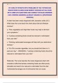 ATI CARE OF PATIENTS WITH PROBLEMS OF THE THYROID AND  PARATHYROID GLANDS EXAM NEWEST 2025&sol;2026 ACTUAL EXAM  WITH COMPLETE QUESTIONS AND CORRECT DETAILED ANSWERS  &lpar;100&percnt; VERIFIED ANSWERS&rpar; &vert;ALREADY GRADED A&plus;&vert; &vert;&vert;PROFESSOR  VERIFIED&vert;&vert;