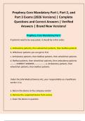 Prophecy Core Mandatory Part I&comma; Part 2&comma; and Part 3 Exams &lpar;2026 Versions&rpar; &vert; Complete Questions and Correct Answers &vert; Verified Answers &vert; Brand New Versions&excl;