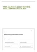 PREP EXAM NFPA 1021 QUESTIONS WITH COMPLETE SOLUTIONS&excl;&excl;