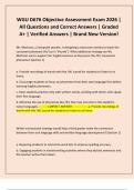 WGU D676 Objective Assessment Exam 2026 &vert; All Questions and Correct Answers &vert; Graded A&plus; &vert; Verified Answers &vert; Brand New Version&excl;