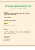 BIOD 351 Pharmacology Exam 1 &lpar;Latest 2025&sol;2026 Update&rpar; &vert; Verified Questions & Answers &vert; 100&percnt; Correct &ndash; Portage Learning