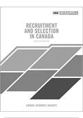 Test Bank For Recruitment and Selection in Canada 7th Edition by Willi Wiesner&comma; Victor Catano