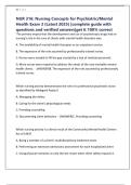 NUR 316&colon; Nursing Concepts for Psychiatric&sol;Mental Health Exam 3 &lpar;Latest 2025&rpar; &vert;complete guide with questions and verified answers&vert;get it 100&percnt; correct