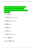 NUTR- NUTRITION AND DIETETICS EXAM  QUESTIONS AND VERIFIED ANSWERS  2025&sol;2026 EDITION &lpar;GRADED A&plus;&rpar; DETAILED  ANSWERS&excl;&excl;