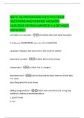 NUTR- NUTRITION AND DIETETICS EXAM  QUESTIONS AND VERIFIED ANSWERS  2025&sol;2026 EDITION &lpar;GRADED A&plus;&rpar; DETAILED  ANSWERS&excl;&excl;