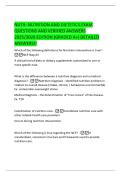 NUTR- NUTRITION AND DIETETICS EXAM  QUESTIONS AND VERIFIED ANSWERS  2025&sol;2026 EDITION &lpar;GRADED A&plus;&rpar; DETAILED  ANSWERS&excl;&excl;