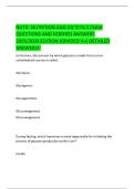 NUTR- NUTRITION AND DIETETICS EXAM  QUESTIONS AND VERIFIED ANSWERS  2025&sol;2026 EDITION &lpar;GRADED A&plus;&rpar; DETAILED  ANSWERS&excl;&excl;