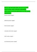 NUTR- NUTRITION AND DIETETICS EXAM  QUESTIONS AND VERIFIED ANSWERS  2025&sol;2026 EDITION &lpar;GRADED A&plus;&rpar; DETAILED  ANSWERS&excl;&excl; 