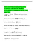 NUTR- NUTRITION AND DIETETICS EXAM  QUESTIONS AND VERIFIED ANSWERS  2025&sol;2026 EDITION &lpar;GRADED A&plus;&rpar; DETAILED  ANSWERS&excl;&excl; 