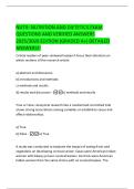 NUTR- NUTRITION AND DIETETICS EXAM  QUESTIONS AND VERIFIED ANSWERS  2025&sol;2026 EDITION &lpar;GRADED A&plus;&rpar; DETAILED  ANSWERS&excl;&excl; 