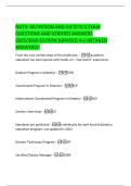 NUTR- NUTRITION AND DIETETICS EXAM  QUESTIONS AND VERIFIED ANSWERS  2025&sol;2026 EDITION &lpar;GRADED A&plus;&rpar; DETAILED  ANSWERS&excl;&excl;
