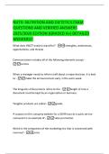 NUTR- NUTRITION AND DIETETICS EXAM  QUESTIONS AND VERIFIED ANSWERS  2025&sol;2026 EDITION &lpar;GRADED A&plus;&rpar; DETAILED  ANSWERS&excl;&excl; 