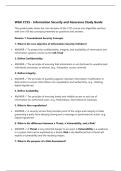 WGU C725 - Information Security and Assurance Study Guide