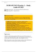 NURS 493 NGN Practice 1 &ndash; Study  Guide SP 2025 