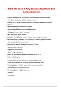 BIOS 440 Exam 1 Amy Erickson Questions And Correct Answers 