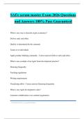SAFe scrum master Exam 2026 Questions and Answers 100&percnt; Pass Guaranteed