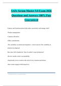 SAFe Scrum Master 5&period;0 Exam 2026 Questions and Answers 100&percnt; Pass Guaranteed