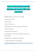 SAFe 5 Scrum Master Exam 2026 Questions and Answers 100&percnt; Pass Guaranteed