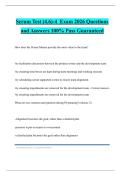 Scrum Test &lpar;4&period;6&rpar;-4 Exam 2026 Questions and Answers 100&percnt; Pass Guaranteed