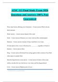 ATSC 113 Final Study Exam 2026 Questions and Answers 100&percnt; Pass Guaranteed