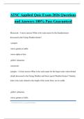 ATSC Applied Quiz Exam 2026 Questions and Answers 100&percnt; Pass Guaranteed
