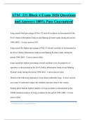 ATSC 231 Block 4 Exam 2026 Questions and Answers 100&percnt; Pass Guaranteed