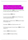 PHAMA &ndash;  PHARMACY TECH MATH EXAM  QUESTIONS AND VERIFIED ANSWERS LATEST  EDITION &lpar;GRADED A&plus;&rpar; DETAILED ANSWERS&excl;&excl; 