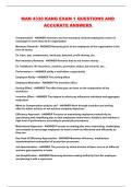 MAN 4330 KANG EXAM 1 QUESTIONS AND ACCURATE ANSWERS 