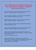 NEW YORK WGP LICENSE EXAM 2025-2026&period;  140&plus; QUESTIONS & CORRECT VERIFIED  ANSWERS&period; GRADED A&plus;