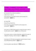 PHAMA &ndash;  PHARMACY TECH MATH EXAM  QUESTIONS AND VERIFIED ANSWERS LATEST  EDITION &lpar;GRADED A&plus;&rpar; DETAILED ANSWERS&excl;&excl;